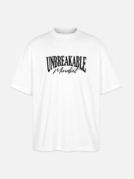 unbreakable gym mindset coach strong sugestion - Stanley/Stella Oversized Unisex Organic T-shirt Blaster 2.0 - white
