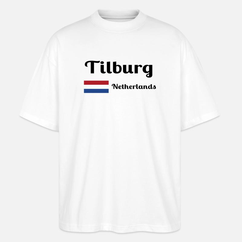Tilburg, Pays-Bas- Imprimés élégants - T-shirt bio Blaster 2.0 coupe oversize Stanley/Stella Unisexe - blanc
