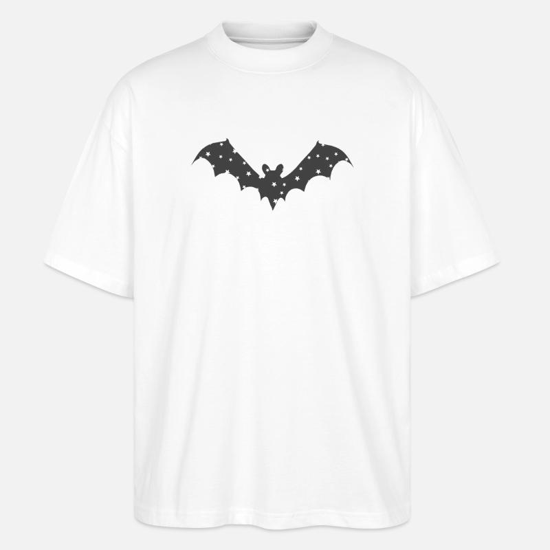 fledermaus sternenmuster - Stanley/Stella Oversized Unisex Bio T-Shirt Blaster 2.0 - Weiß