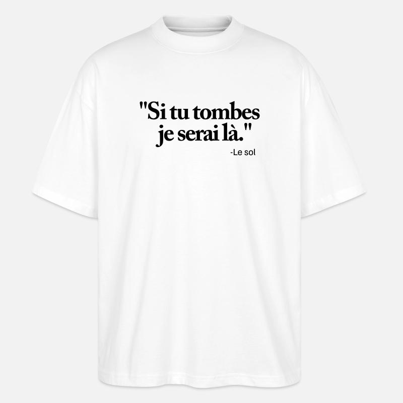 Wenn du fällst, bin ich da - Stanley/Stella Oversized Unisex Bio T-Shirt Blaster 2.0 - Weiß