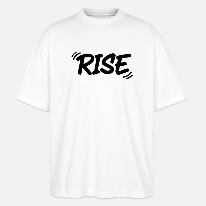 MONTÉE | Lettrage graffiti de motivation - T-shirt bio Blaster 2.0 coupe oversize Stanley/Stella Unisexe - blanc
