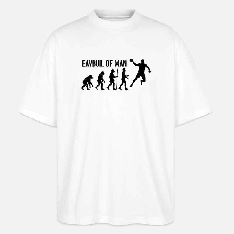 Évolution du Man Leap - T-shirt bio Blaster 2.0 coupe oversize Stanley/Stella Unisexe - blanc