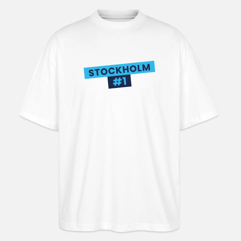 Conception de la bannière Stockholm #1 - T-shirt bio Blaster 2.0 coupe oversize Stanley/Stella Unisexe - blanc