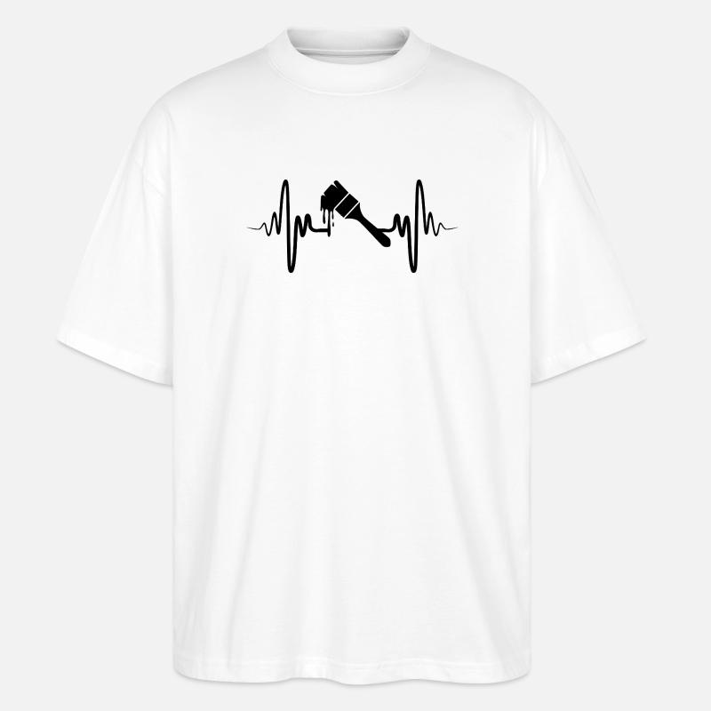Malerpinsel - Stanley/Stella Oversized Unisex Bio T-Shirt Blaster 2.0 - Weiß