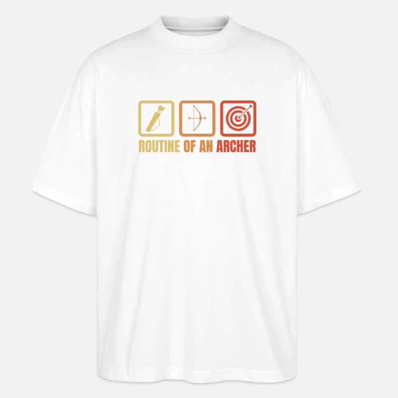 Archery routine - Stanley/Stella Oversized Unisex Organic T-shirt Blaster 2.0 - white