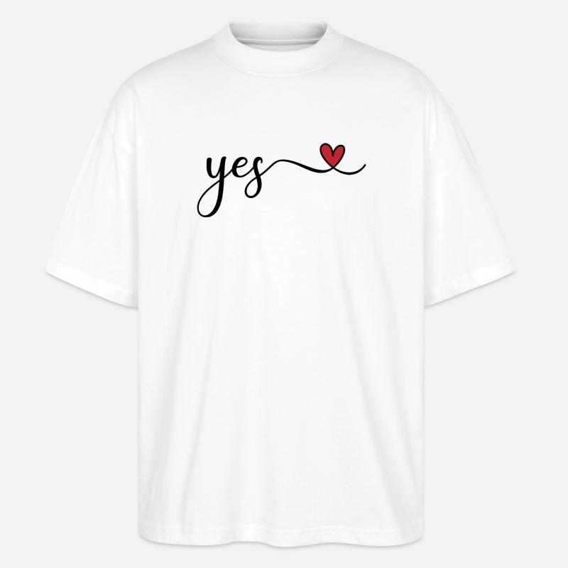 yes - Stanley/Stella Oversized Unisex Organic T-shirt Blaster 2.0 - white