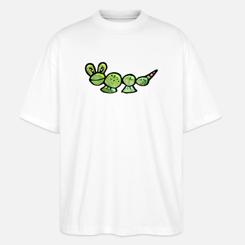Crazy Raupe vom Mars - Stanley/Stella Oversized Unisex Bio T-Shirt Blaster 2.0 - Weiß