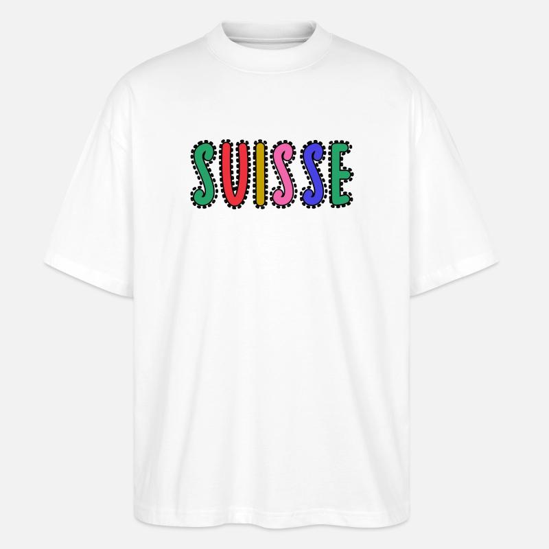 SCHWEIZ - Stanley/Stella Oversized Unisex Bio T-Shirt Blaster 2.0 - Weiß