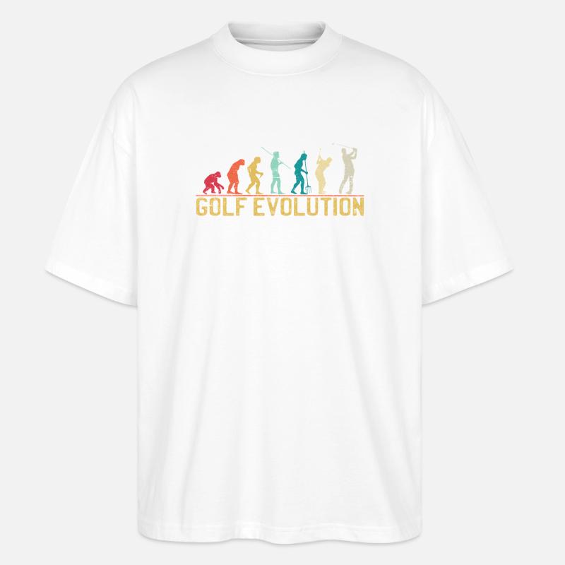 Golf Evolution Silhouette Design - T-shirt bio Blaster 2.0 coupe oversize Stanley/Stella Unisexe - blanc