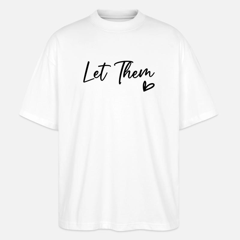 Lass sie Gott Kinder T-Shirt - Stanley/Stella Oversized Unisex Bio T-Shirt Blaster 2.0 - Weiß