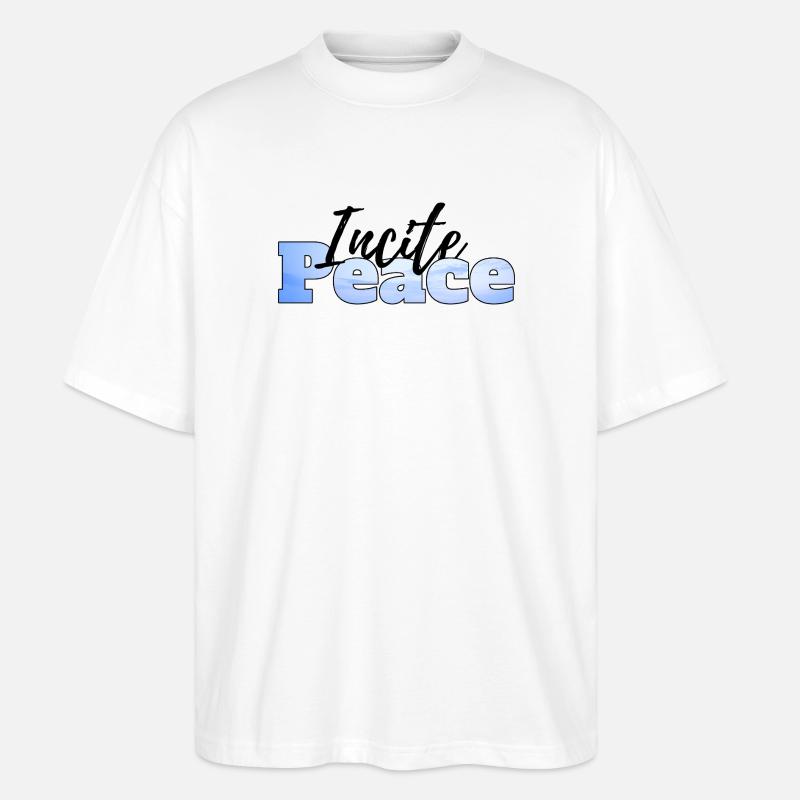 Frieden schüren - Stanley/Stella Oversized Unisex Bio T-Shirt Blaster 2.0 - Weiß