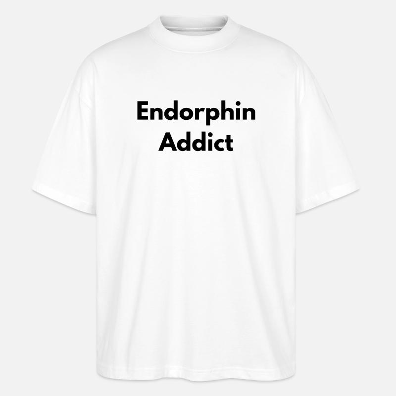 Endorphinabhängiger - Stanley/Stella Oversized Unisex Bio T-Shirt Blaster 2.0 - Weiß