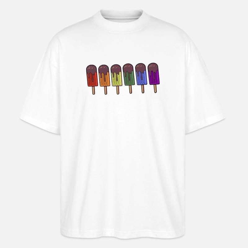 Rainbow Frozen pop Parade - Stanley/Stella Oversized Unisex Bio T-Shirt Blaster 2.0 - Weiß