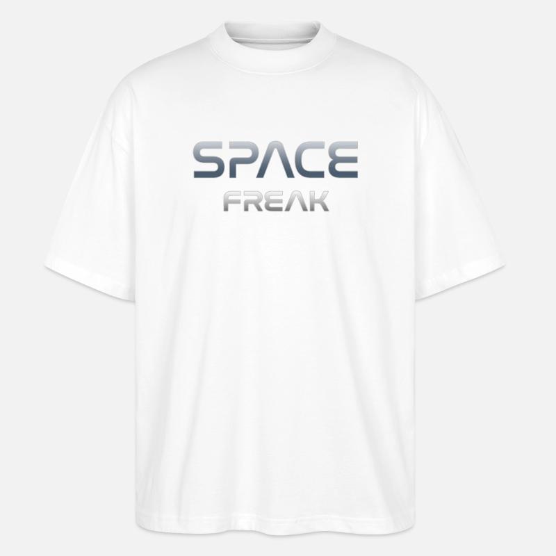 Space Freak Celestial Gradient Tee - Stanley/Stella Oversized Unisex Organic T-shirt Blaster 2.0 - white