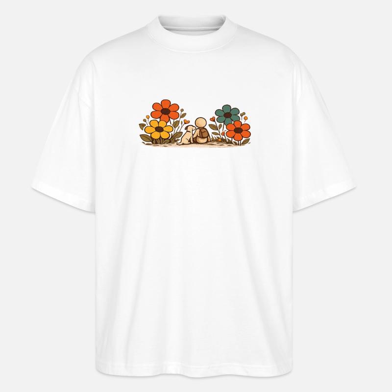 Der kleine Gedanke | Beste Freunde - Stanley/Stella Oversized Unisex Bio T-Shirt Blaster 2.0 - Weiß
