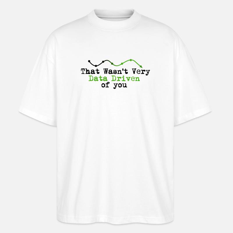 Data Driven Graphline Logo - Stanley/Stella Oversized Unisex Organic T-shirt Blaster 2.0 - white