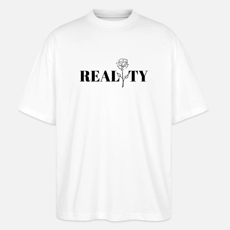 Cool design, reality. - Stanley/Stella Oversized Unisex Organic T-shirt Blaster 2.0 - white
