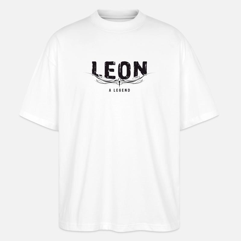 LEON A LEGEND - Stanley/Stella Oversized Unisex Bio T-Shirt Blaster 2.0 - Weiß