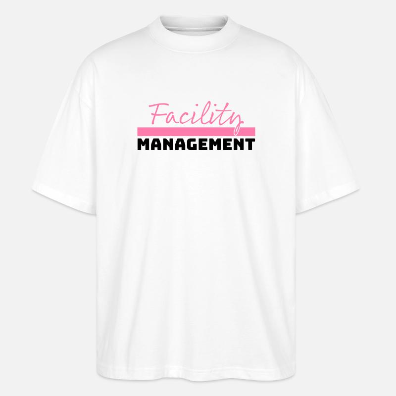 Tshirt Facility Management rosa schwarz - Stanley/Stella Oversized Unisex Bio T-Shirt Blaster 2.0 - Weiß