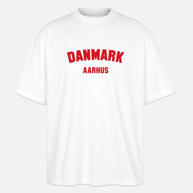 AARHUS Denmark Dänemark - Stanley/Stella Oversized Unisex Bio T-Shirt Blaster 2.0 - Weiß
