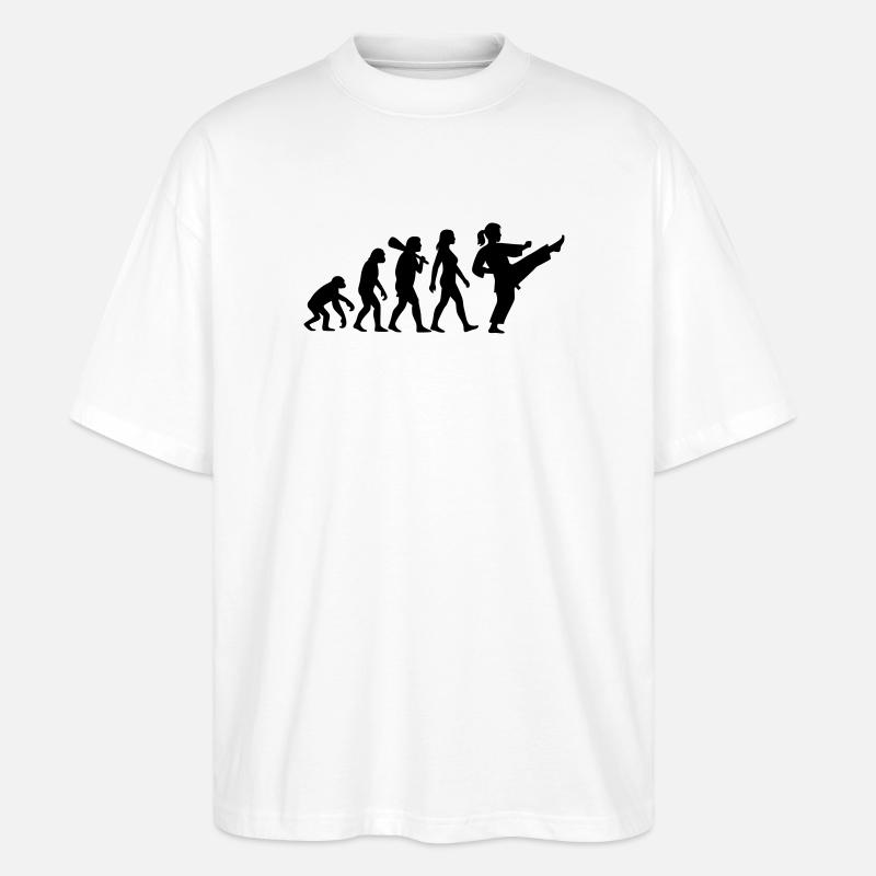 Karate Evolution - Stanley/Stella Oversized Unisex Organic T-shirt Blaster 2.0 - white