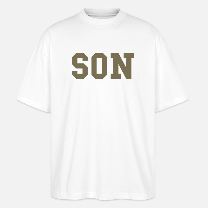 SON – Déclaration de style universitaire - T-shirt bio Blaster 2.0 coupe oversize Stanley/Stella Unisexe - blanc