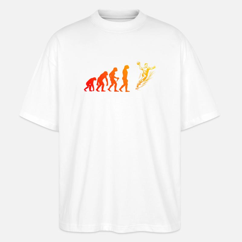 Clear handball message for men - Stanley/Stella Oversized Unisex Organic T-shirt Blaster 2.0 - white