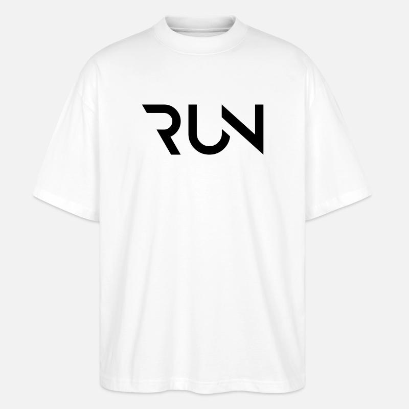 LAUF - Stanley/Stella Oversized Unisex Bio T-Shirt Blaster 2.0 - Weiß