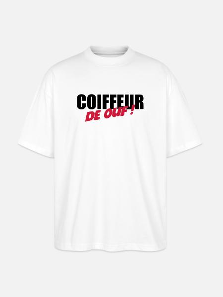 Coiffure / Coiffeur / Coiffeuse / Mode / Cheveux - T-shirt bio Blaster 2.0 coupe oversize Stanley/Stella Unisexe - blanc