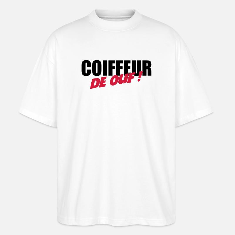 Coiffure / Coiffeur / Coiffeuse / Mode / Cheveux - T-shirt bio Blaster 2.0 coupe oversize Stanley/Stella Unisexe - blanc
