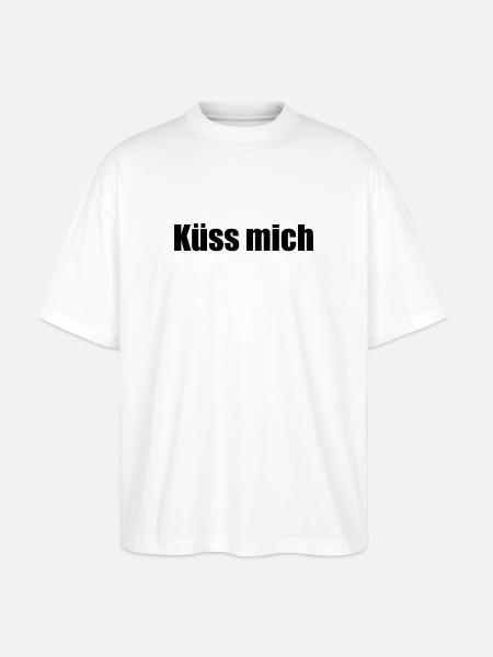 Küss mich - Stanley/Stella Oversized Unisex Bio T-Shirt Blaster 2.0 - Weiß