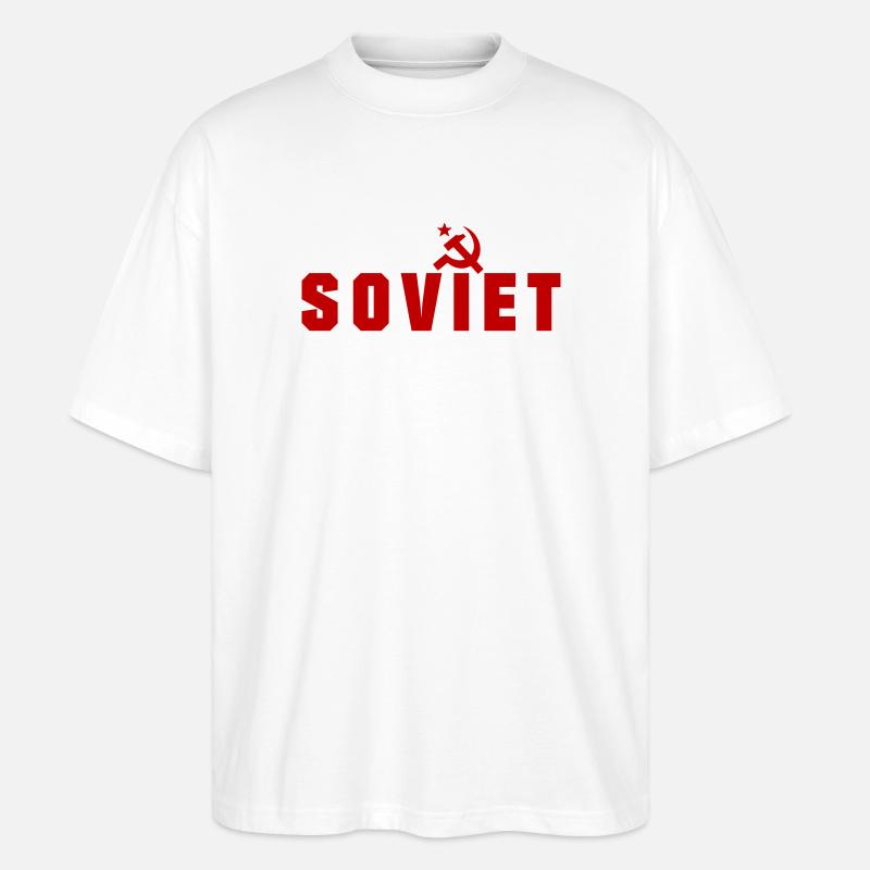 Soviétique - Russie - T-shirt bio Blaster 2.0 coupe oversize Stanley/Stella Unisexe - blanc