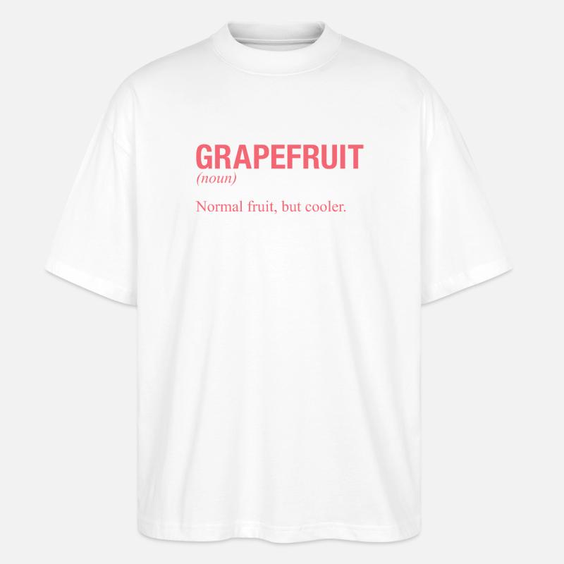 GRAPEFRUIT Pampelmuse - Stanley/Stella Oversized Unisex Organic T-shirt Blaster 2.0 - white