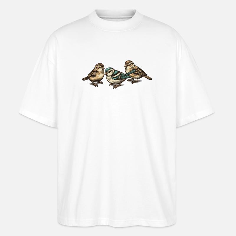 Trois petits oiseaux - T-shirt bio Blaster 2.0 coupe oversize Stanley/Stella Unisexe - blanc