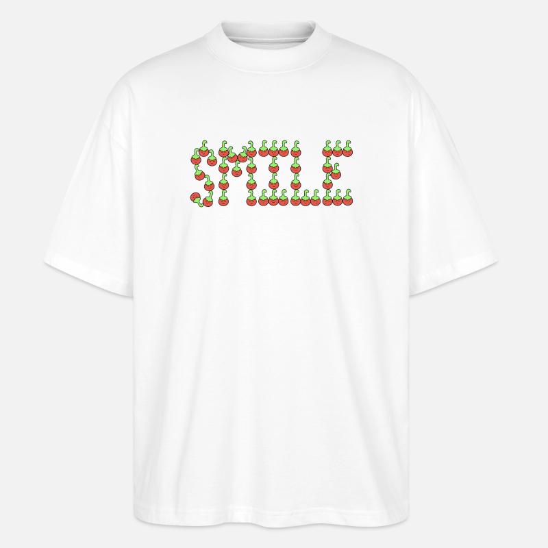 Tomatenlächeln - Stanley/Stella Oversized Unisex Bio T-Shirt Blaster 2.0 - Weiß