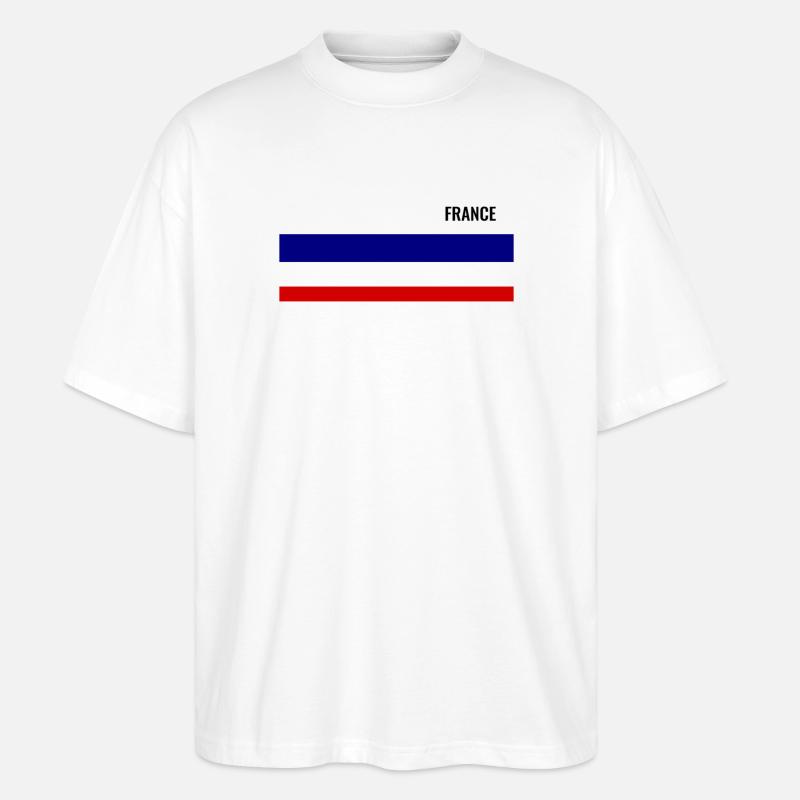 Moderne minimalistische Linien - Stanley/Stella Oversized Unisex Bio T-Shirt Blaster 2.0 - Weiß