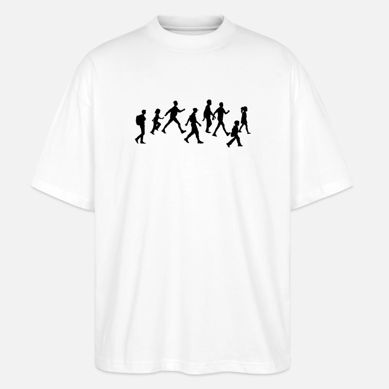 Walking Team Abenteuer - Stanley/Stella Oversized Unisex Bio T-Shirt Blaster 2.0 - Weiß