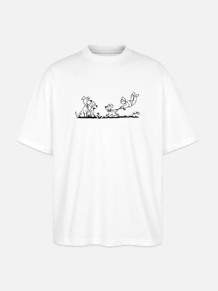 Walking The Dog - Stanley/Stella Oversized Unisex Organic T-shirt Blaster 2.0 - white
