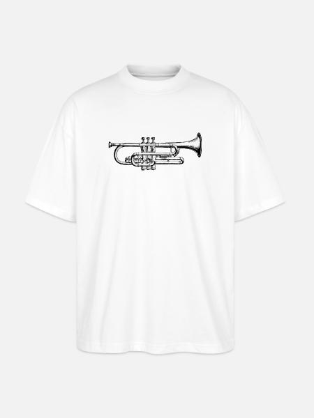 Trompette - T-shirt bio Blaster 2.0 coupe oversize Stanley/Stella Unisexe - blanc