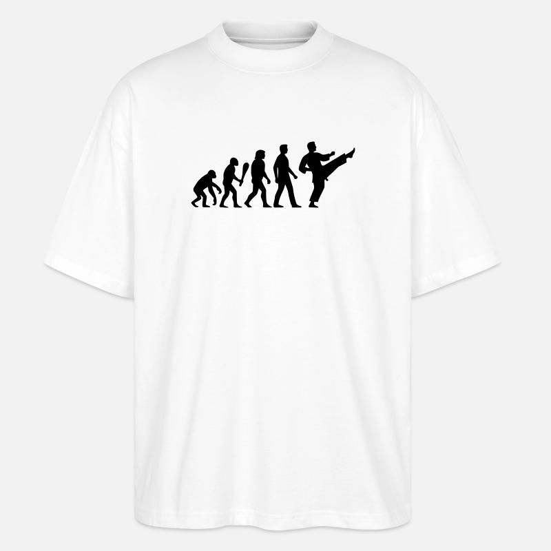 Karaté Évolution - T-shirt bio Blaster 2.0 coupe oversize Stanley/Stella Unisexe - blanc