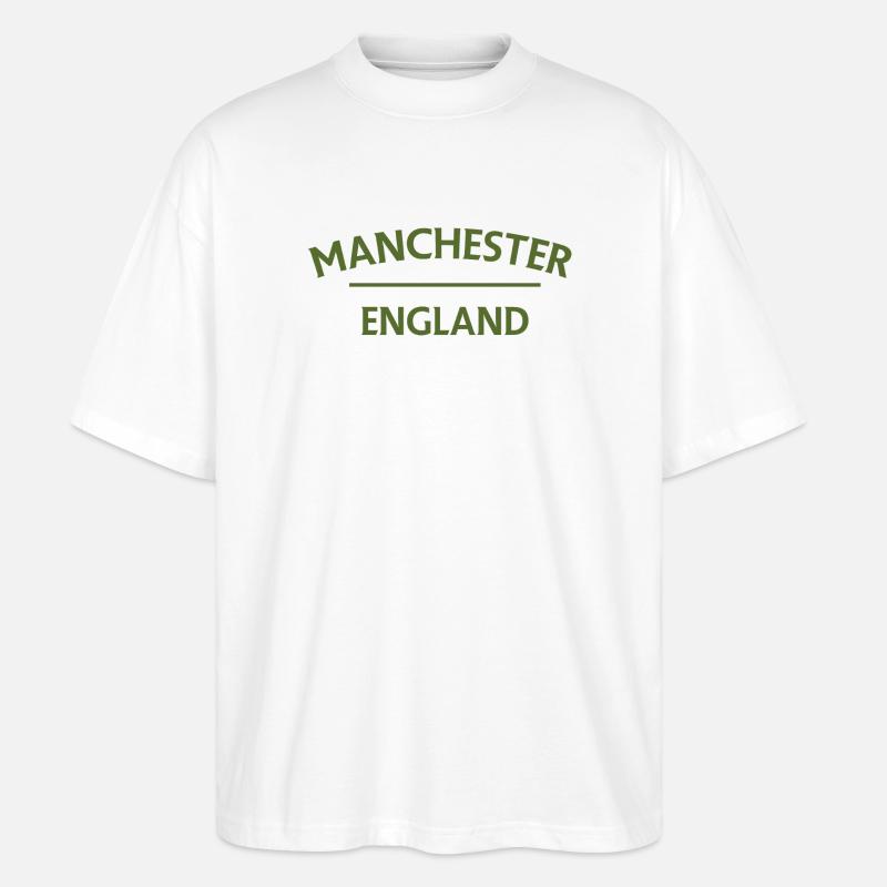 Manchester – England Lyric Design - Stanley/Stella Oversized Unisex Bio T-Shirt Blaster 2.0 - Weiß