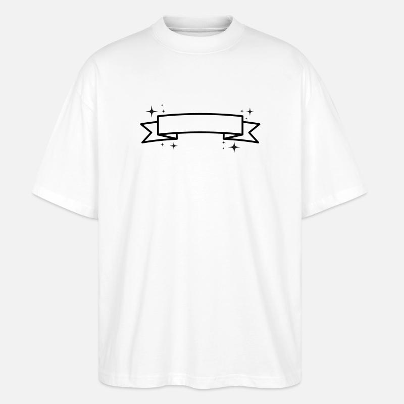 Banner - Text Einfügen - Stanley/Stella Oversized Unisex Bio T-Shirt Blaster 2.0 - Weiß