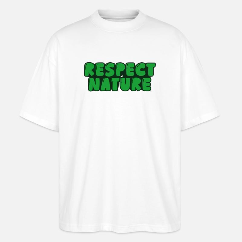 Respect nature - Stanley/Stella Oversized Unisex Organic T-shirt Blaster 2.0 - white