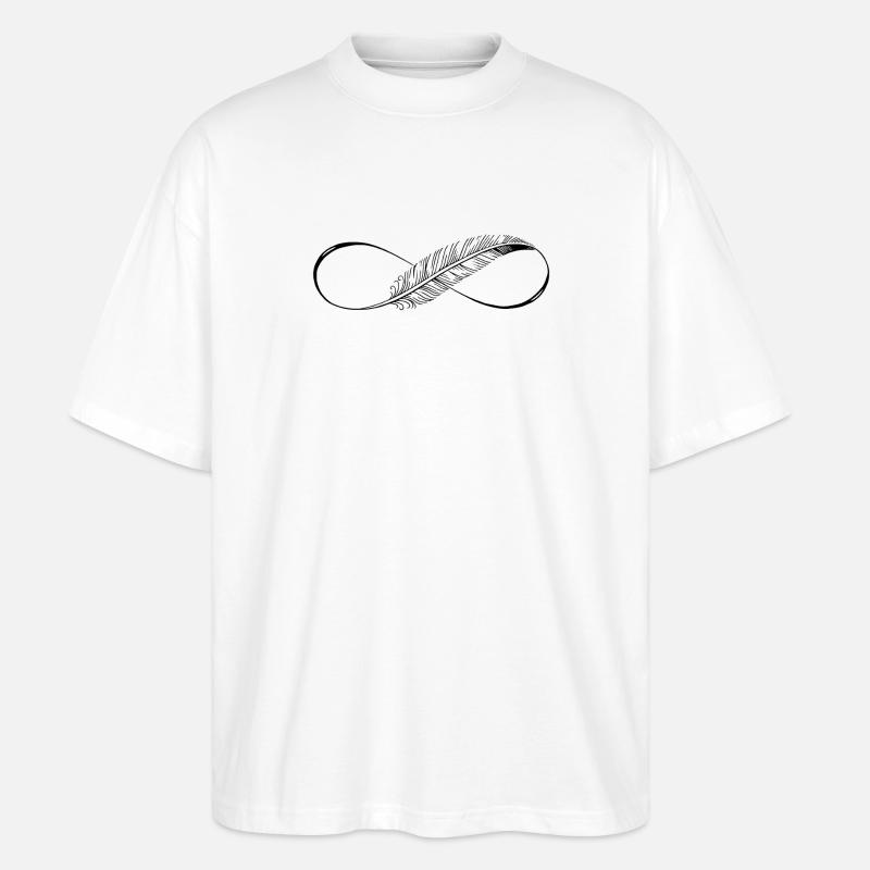 Cute Lines Infinity Spring - Stanley/Stella Oversized Unisex Organic T-shirt Blaster 2.0 - white