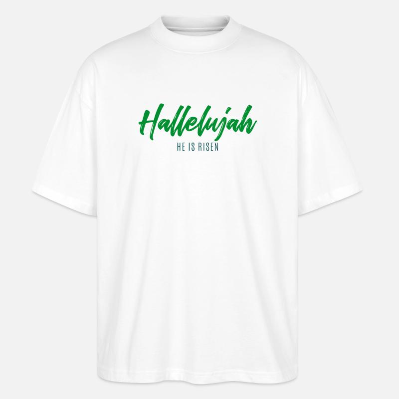 Halleluja - Stanley/Stella Oversized Unisex Bio T-Shirt Blaster 2.0 - Weiß