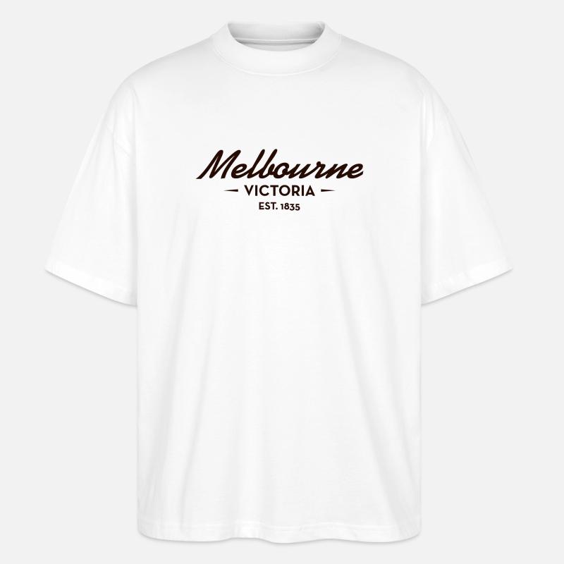 Melbourne Victoria Est. 1835 - Stanley/Stella Oversized Unisex Bio T-Shirt Blaster 2.0 - Weiß