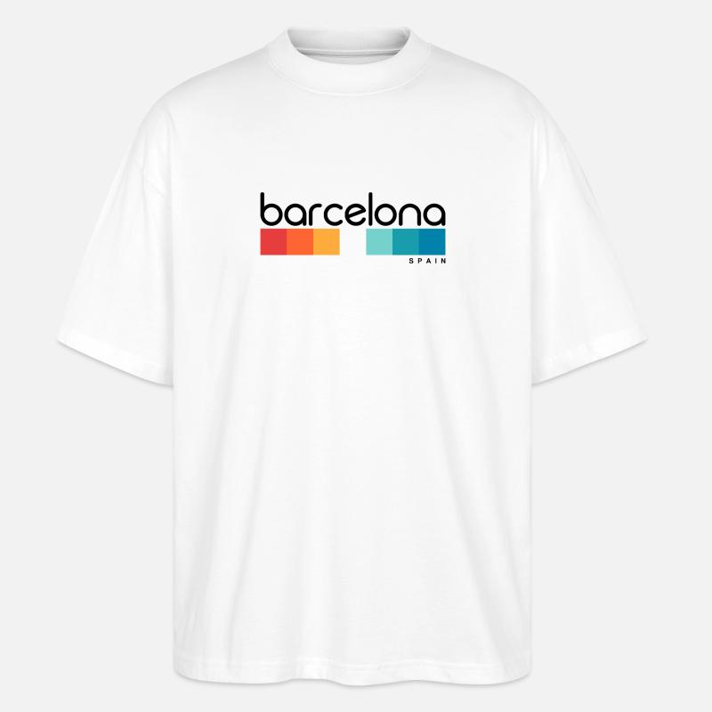 Barcelone - Espagne - Espagne - Espagne - T-shirt bio Blaster 2.0 coupe oversize Stanley/Stella Unisexe - blanc