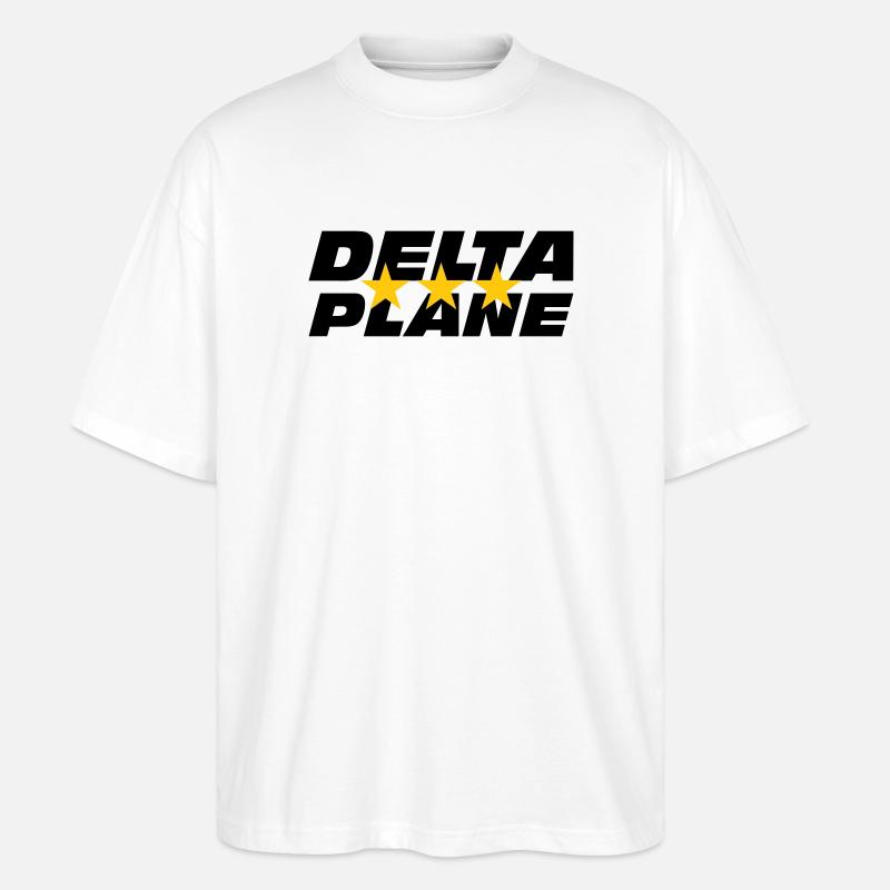 Logo Delta Plane Étoiles d'Excellence - T-shirt bio Blaster 2.0 coupe oversize Stanley/Stella Unisexe - blanc