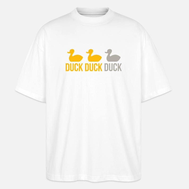 Tri-Duck Wiederholungsemblem - Stanley/Stella Oversized Unisex Bio T-Shirt Blaster 2.0 - Weiß