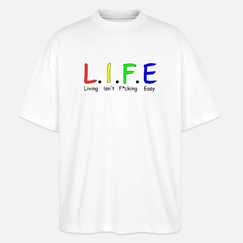 Life - Stanley/Stella Oversized Unisex Organic T-shirt Blaster 2.0 - white